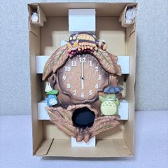 となりのトトロ ねこバス手作り 木製柱時計 - メルカリ