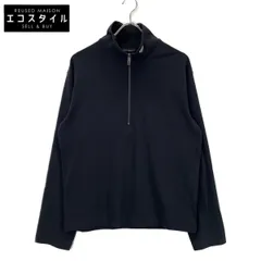 EMPORIOARMANI　エンポリオアルマーニ　EM004747 ブラック モックネックセーター ジャージー パーシャルジップ　XSのサムネイル