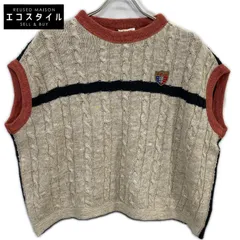 45R　フォーティファイブ アール　70280081 リネンラミー ワッペン付きトリコロールニットベスト　00のサムネイル