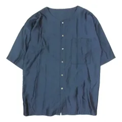 TROVE トローヴ 21SS 00WA141 和ROBE  OIKUCHI ノーカラー 半袖 シャツ ネイビー系 3【中古】のサムネイル