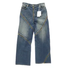 doublet ダブレット 26SS 26SS08PT340 FILLETED ZIP DENIM PANTS フィレティッド ジップデニムパンツ インディゴブルー系 M【美品】【中古】のサムネイル