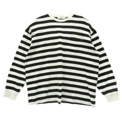 GRAPHPAPER グラフペーパー 21SS GU211-70147B Border L/S Pocket Tee ボーダー ロングスリーブ ポケット 長袖 Tシャツ カットソー ブラック系 ホワイト系 1【中古】のサムネイル