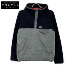 Patagonia　パタゴニア　ブラック×グレー SYNCHILLA ハーフボタン プルオーバーフリース パーカー　XSのサムネイル