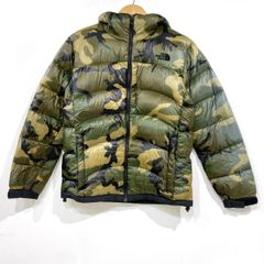 ノースフェイス アコンカグア ダウン 迷彩柄 カーキ Lサイズ 光電子