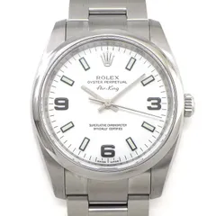 ロレックス Rolex 腕時計 エアキング 114200 M番 2007年-2008年製 ルーレット刻印 夜光インデックス 夜光針 ホワイト文字盤 SS 自動巻き 【中古】のサムネイル