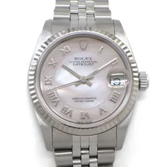ロレックス Rolex 腕時計 デイトジャスト 78274NR Y番 2002年 ローマンインデックス ピンク マザーオブパール文字盤 フルーテッドベゼル ジュビリーブレス K18WG SS 自動巻き 【中古】のサムネイル