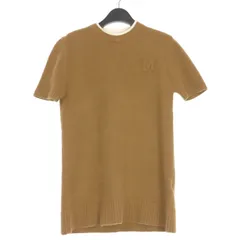 ミラオーウェン Mila Owen 24AW Mモチーフ付ウールブレンドミニニットワンピースドレス 半袖 0 茶 ブラウン 09WNO244006のサムネイル