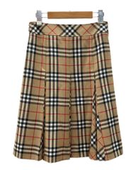 バーバリー Burberry ロンドン LONDON ノバチェック柄 ウール プリーツ