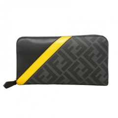 極美品】現行モデル FENDI ダイアゴナル ラウンドジップ 長財布