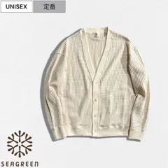 【定価25,300円(税込)】Seagreen  シーグリーン 大人の甘さを上品に醸し出す人気シリーズ！フレグラント（香り）付き ビックワッフル カーディガン  鬼ワッフル ビッグ クリーム 24S8282 メンズ レディース ユニセックスのサムネイル