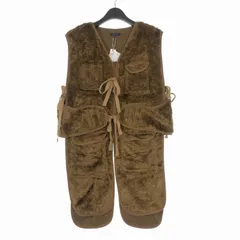 エンジニアードガーメンツ Engineered Garments 23AW Liner Vest Acrylic Curly Fur ライナー ファーベスト ジレ S ブラウン 茶のサムネイル