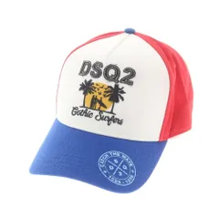 【新品】ディースクエアード DSQUARED2 コットン ベースボールキャップ レッドxホワイト【サイズUNI】【メンズ】のサムネイル