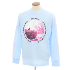 【新品】ディースクエアード DSQUARED2 コットン クルーネック 長袖Ｔシャツ ライトブルー【サイズM】【メンズ】のサムネイル