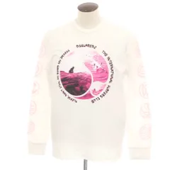 【新品アウトレット】ディースクエアード DSQUARED2 コットン クルーネック 長袖Ｔシャツ ホワイト【サイズL】【メンズ】のサムネイル