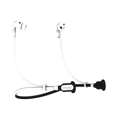 umvowuxa 汎用シリコン製紛失防止イヤーフック for AirPods 4/3/2/1/Pro 3(2025)/Pro 2 対応 - しっかりフィット、洗えるスポーツ用シリコンアクセサリー for AirPodsシリーズ用（ブラック + ホワイト）のサムネイル