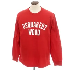 【新品】ディースクエアード DSQUARED2 コットン クルーネック 長袖Ｔシャツ レッド【サイズL】【メンズ】のサムネイル
