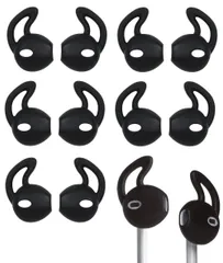 A-Pcas イヤーピース イヤホンカバー EarPods用 JBL Tune215BT用 ズレ解消 落下防止 装着感向上 安定感向上 耳掛け イヤーフック イヤーチップ （EarPods専用、AirPod対応できません）ブラック 6ペアのサムネイル