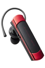 エレコム ワイヤレスヘッドセット Bluetooth 片耳 コンパクト ハンズフリー 耳栓型 マイクミュート付き 電源スイッチ ボリュームボタン 【通信機器2台を同時に待ち受けできるマルチポイント対応】 レッド LBT-HS21MPRDのサムネイル
