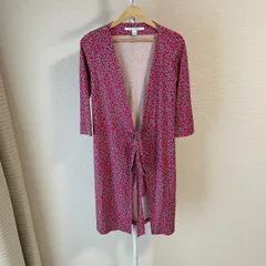 【Diane Von Furstenberg ダイアン・フォン・ファステンバーグ】レディース　カーディガン　ピンク　花柄　Sサイズ　1/10のサムネイル
