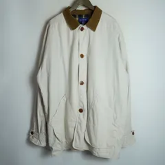 90S J.CREW ジェイクルー カバーオール ハンティング ジャケット 襟コーディロイ 裏地 チェック ビンテージ アイボリーサイズXLT 4484Q★4のサムネイル