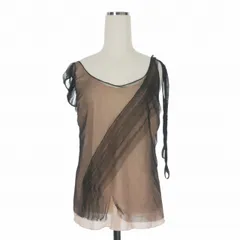 ディースクエアード DSQUARED2 22SS Asymmetrical Bow Top レイヤード シルクシャツ ブラウス 38 ブラック 黒 S72NC0979 国内正規のサムネイル