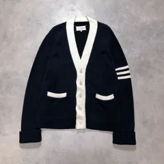 GQ6107◇MAISON MARGIELA :コットンニット スクールカーディガン◇M◇ネイビー メゾンマルジェラのサムネイル