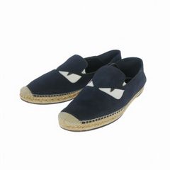 美品☆FENDI フェンディ モンスターバグズアイ レザー スリッポン