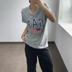 GAP ギャップ ブルー ロゴ グレー 半袖のサムネイル