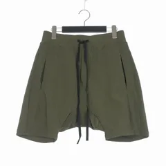 オーレット OURET ONE by OURET 21SS ストレッチ ファイバー トリコット ピケ リブ サルエル ショーツ ショートパンツ 1 カーキ 0B211-0361のサムネイル