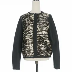 イザベルマラン ISABEL MARANT Bremon Printed Pony Jacket ハラコ ノーカラージャケット ブルゾン 長袖 36 ブラック 黒 1171089 国内正規のサムネイル