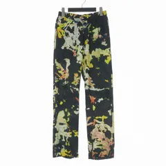 ドリスヴァンノッテン DRIES VAN NOTEN 22AW 総柄 インクスプラッシュ イージーパンツ スラックス 44 ブラック 黒のサムネイル