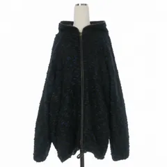 イザベルマラン ISABEL MARANT ニット ジップアップ フーディ パーカー オーバーサイズ ラグランスリーブ 長袖 0 ブラック/ブルーのサムネイル