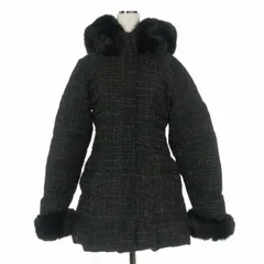 ダーリッチ Darich ミディツイードダウンコート ジャケット 長袖 M ブラック 黒 112533011のサムネイル