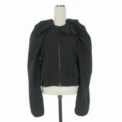 ランバン LANVIN リボンモチーフ ノーカラージャケット ブルゾン 長袖 36 ブラック 黒 RW JA7018-2978-P16 国内正規のサムネイル