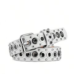 Accessories Women's Belt 1pc Women's Fashion Rivet Belt, Buckle Waist Belt, Street Punk Hip Hop Style Y2K Belt, Suitable for Skirts and Jeans, Autumn and Halloween