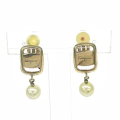 Salvatore Ferragamo サルヴァトーレフェラガモ イヤリング  ヴァラ/ロゴ/フェイクパール/GP    ゴールドカラー レディース / 240001212675のサムネイル