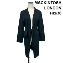 ◆ マッキントッシュロンドン MACKINTOSH LONDON カーディガン ロング丈 Vネック ベルト付き  グリーン 毛 38 M 9号 レディース S6H632のサムネイル