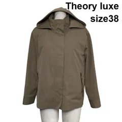 ◆ セオリーリュクス Theory luxe フーテッドブルゾン ジャンパー 長袖 フード ジップアップ 3WAY カーキ 38 M 9号 レディース S6H637のサムネイル