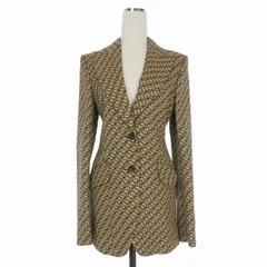 ステラマッカートニー STELLA McCARTNEY 総柄 ジャガード テーラードジャケット ブレザー 長袖 40 ベージュ/ブラック 350010 国内正規のサムネイル
