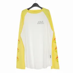 パームエンジェルス PALM ANGELS 21SS BURNING HEAD VINTAGE TEE スマイリー プリント ロングスリーブTシャツ カットソー 長袖 L ホワイト/イエロー PMAB003R21JER001 国内正規のサムネイル