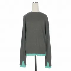 チノ CINOH BICOLOR TRIM KNIT ニット セーター 長袖 38 チャコールグレー 25WKN008のサムネイル