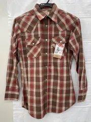 【未使用品・現状品】EDWIN　エドウィン　６０～７０’ヴィンテージ　ウエスタンシャツ　Mサイズ　L-２６０のサムネイル