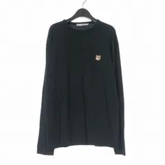メゾンキツネ MAISON KITSUNE 20AW フォックスヘッド パッチ レギュラー ロングスリーブTシャツ カットソー 長袖 L ブラック 黒 FU00163KJ0010 国内正規のサムネイル