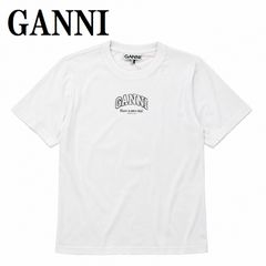 ガニー GANNI A1050057 151 XS S M L XL Tシャツ 半袖 ロゴ プリント おしゃれ ウィメンズ レディース ブライト ホワイト