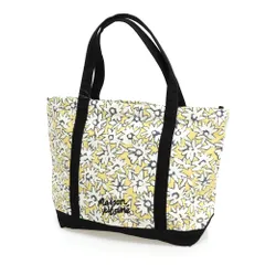 【新品】メゾンキツネ MAISON KITSUNE フラワー ジャカード トートバッグ イエローxホワイト【W46xH32xD14】【ユニセックス】のサムネイル