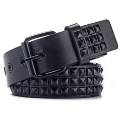 Accessories Women's Belt Gothic Punk Studded Belt Black Wide Rivet Belt Grunge Y2K Streetwear Waist Belt Unisex Belt Women Men