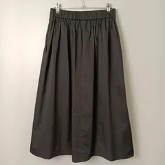 メルローズ MELROSE ウエストゴムギャザースカート ブラック／黒のサムネイル