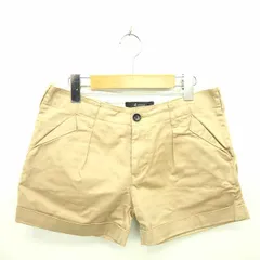 ジョンブル JOHNBULL パンツ ショート ロールアップ ジップフライ 無地 シンプル 綿 コットン S ベージュ 茶 /TT22のサムネイル