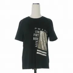 プライドインターナショナルデザイン PRIDE プリントTシャツ カットソー スパンコール 半袖 ブラック 黒のサムネイル