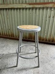 古道具 レトロ 丸椅子2脚セット ホワイト シャビーシック - メルカリ
